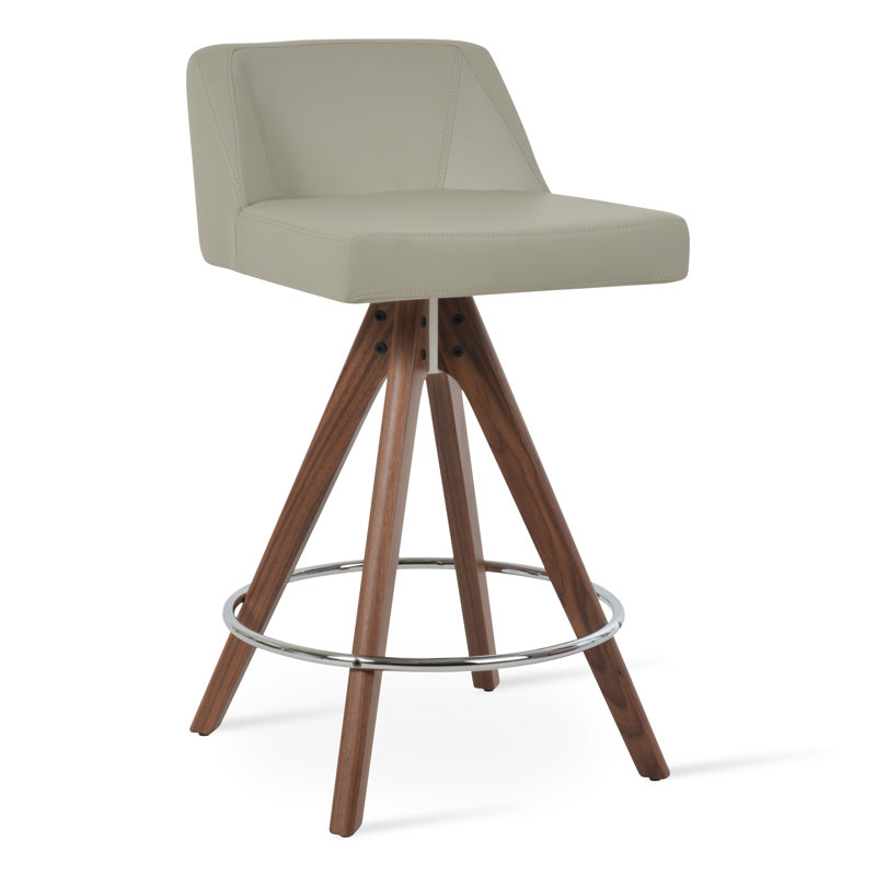Tabouret de bar / de bar Prisma Pyramid, Gris clair, Tabouret de comptoir (siège d'une hauteur de 25,5