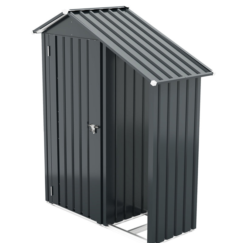 Armoire 2-en-1 en métal galvanisé pour le jardin et l'intérieur, conception imperméable, instructions d'assemblage transparentes, système de verrouillage, brun, cadre de 60 lb, capacité de rangement en acier de 70 lb, idéale