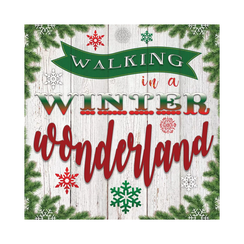 Walking In A Winter Wonderland by Bluebird Barn - Wrapped Canvas Print, 30.48 cm H x 30.48 cm W