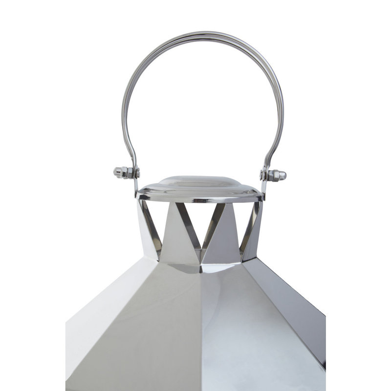 Searle Glass Tabletop Lantern, 40cm H x 27cm W x 27cm D