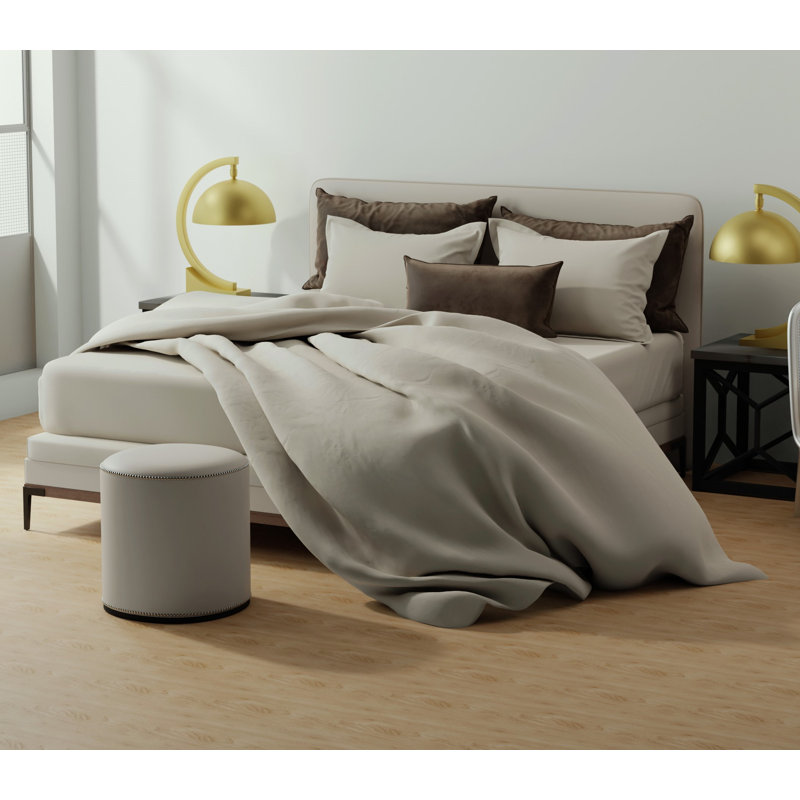 Housse de couette en coton ALVITO, Housse de couette grand, Brun clair
