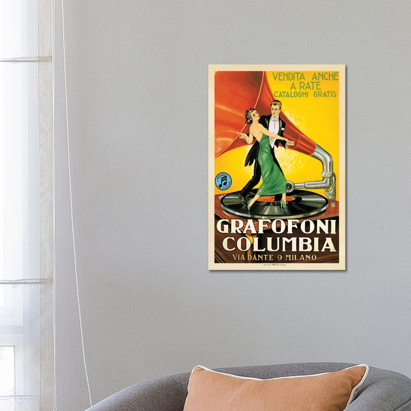 « grafofoni columbia, 1920 ca » par le haut de gamme d’art, impression sur toile, H 60 po x l 40po x P 1,5 po, Toile tendue