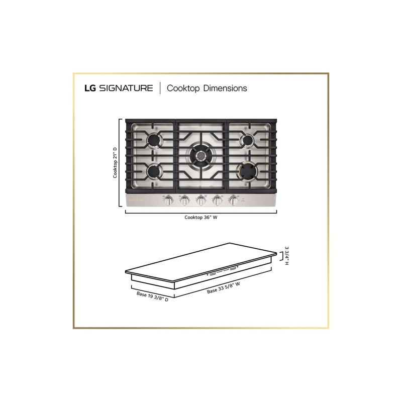 LG Signature 36 in. W Natural Gas Cooktop