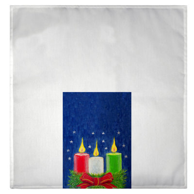 Serviette de noël bougies à main Abrams