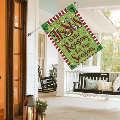 Drapeau de la maison colorée de Noël pour Noël