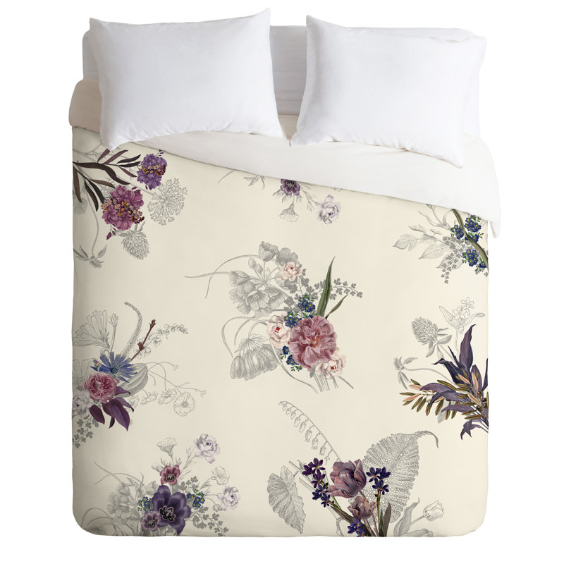 Farmhouse / Country Duvet Cover, Cream, Twin Duvet Cover + 1 Standard Sham