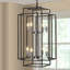 Lustre suspendu moderne 18 lumières noir et chrome 18 ", structure en métal industriel, lumière suspendue réglable pour le salon, la salle à manger, la cuisine (sans ampoules)
