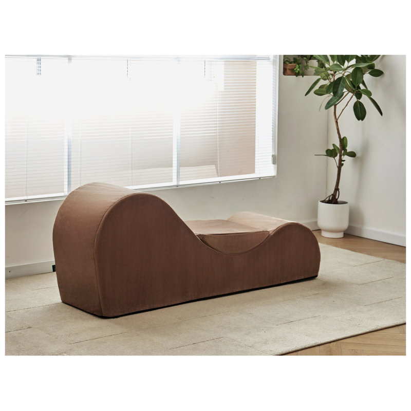 Chaise longue Solace avec design ergonomique et mousse de polyuréthane à haute densité, brun
