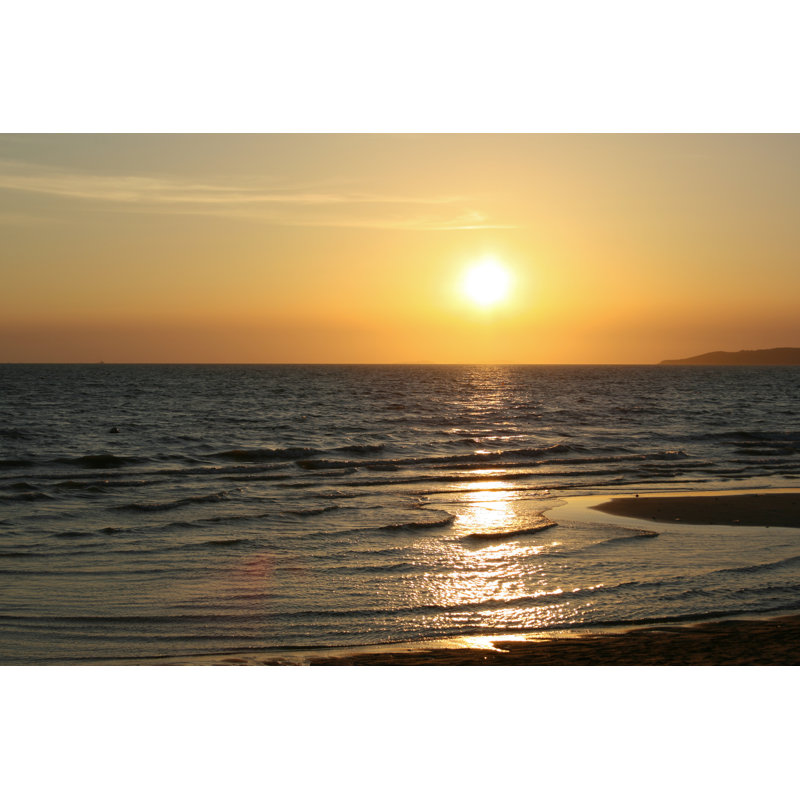 Sunset On The Sea - Wrapped Canvas Print, 30cm H x 46cm W x 3.8cm D