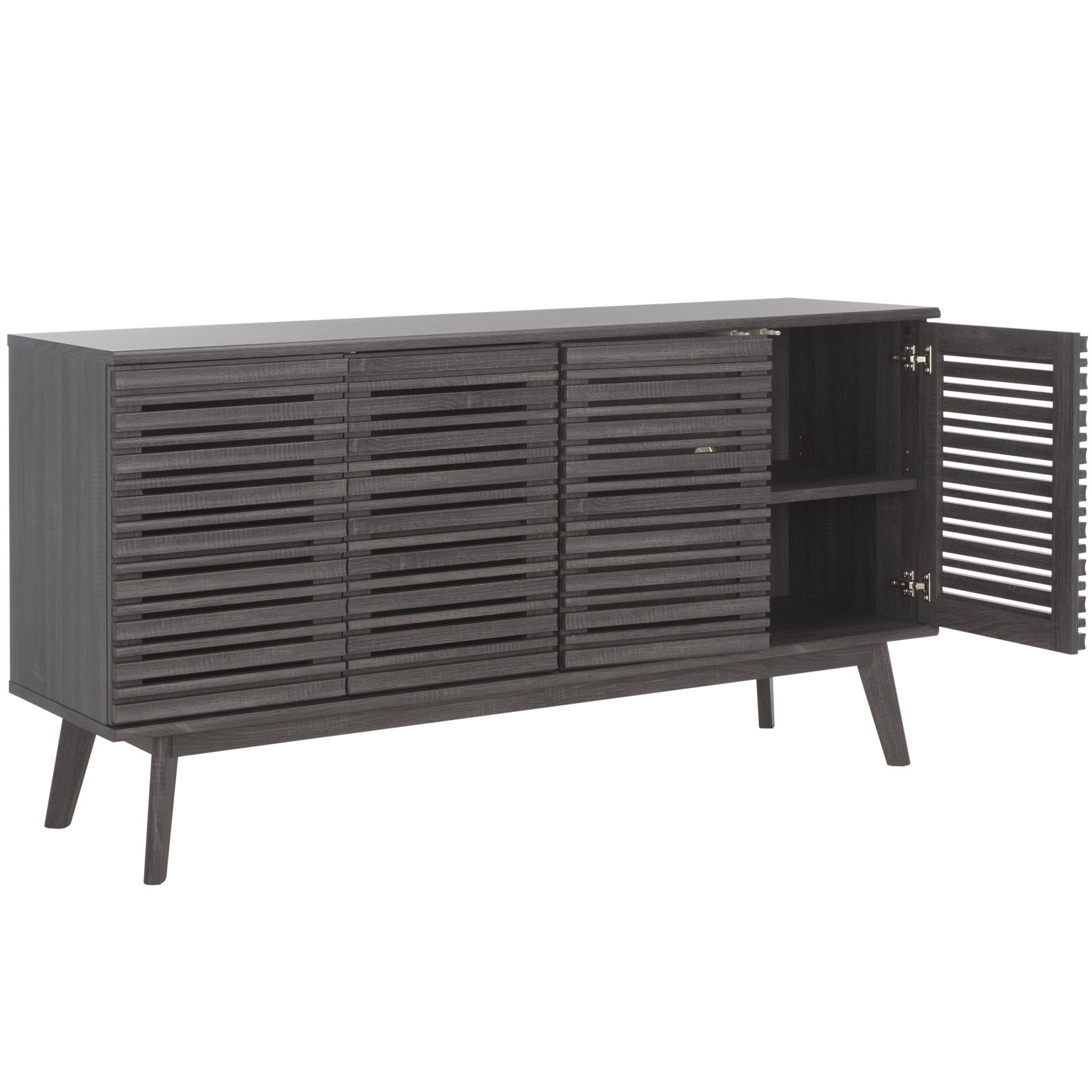 Daima 62" TV Stand, Distressed Black