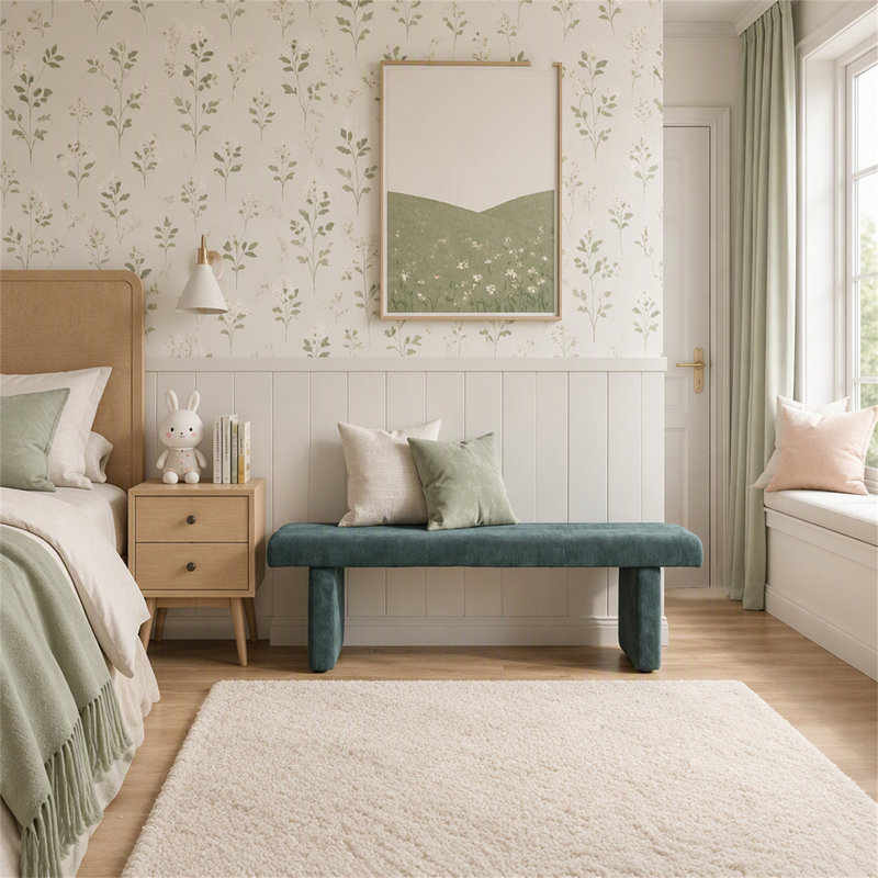 Polyester Upholstered Bench