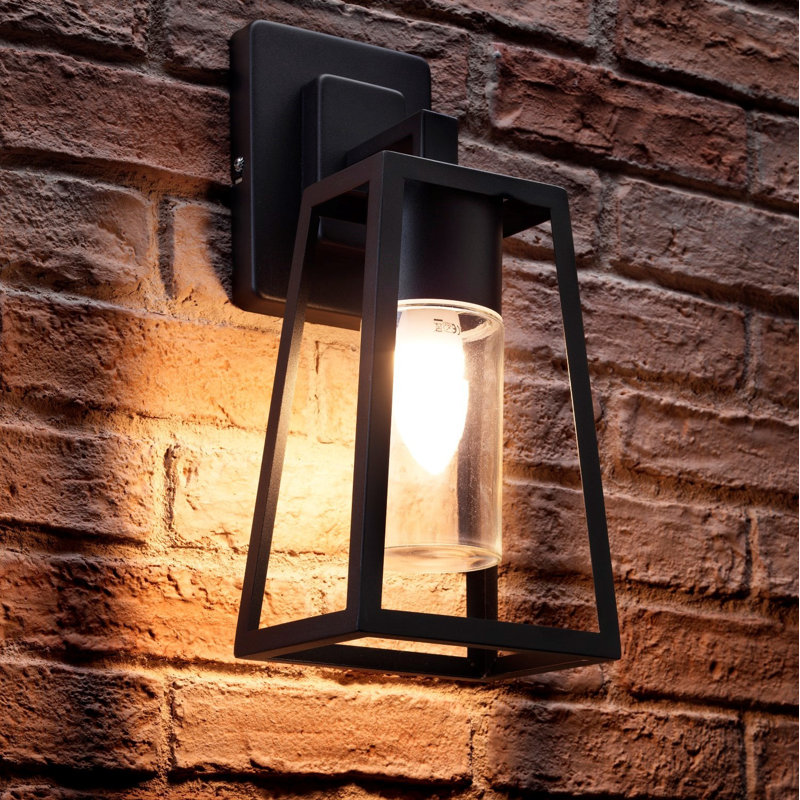 Garibay Black 37.5cm H Outdoor Wall Lantern, Warm White