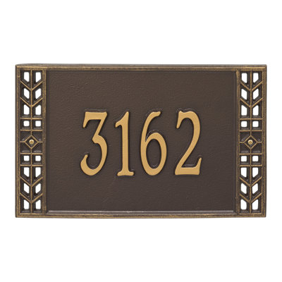Boston Personalized Standard 1-Line Wall Address Plaque