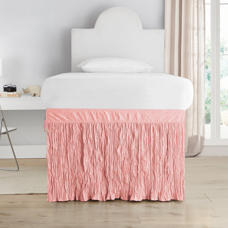 Jupe de lit Crinkle Dorm, Rose quartz