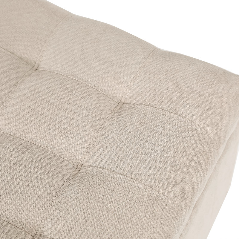 Repose-pieds avec rangement Noell, Mélange de lin beige