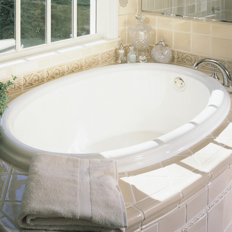 Baignoire de trempage en acrylique 2 pièces Victoria - 60 x 36, Blanc lustré