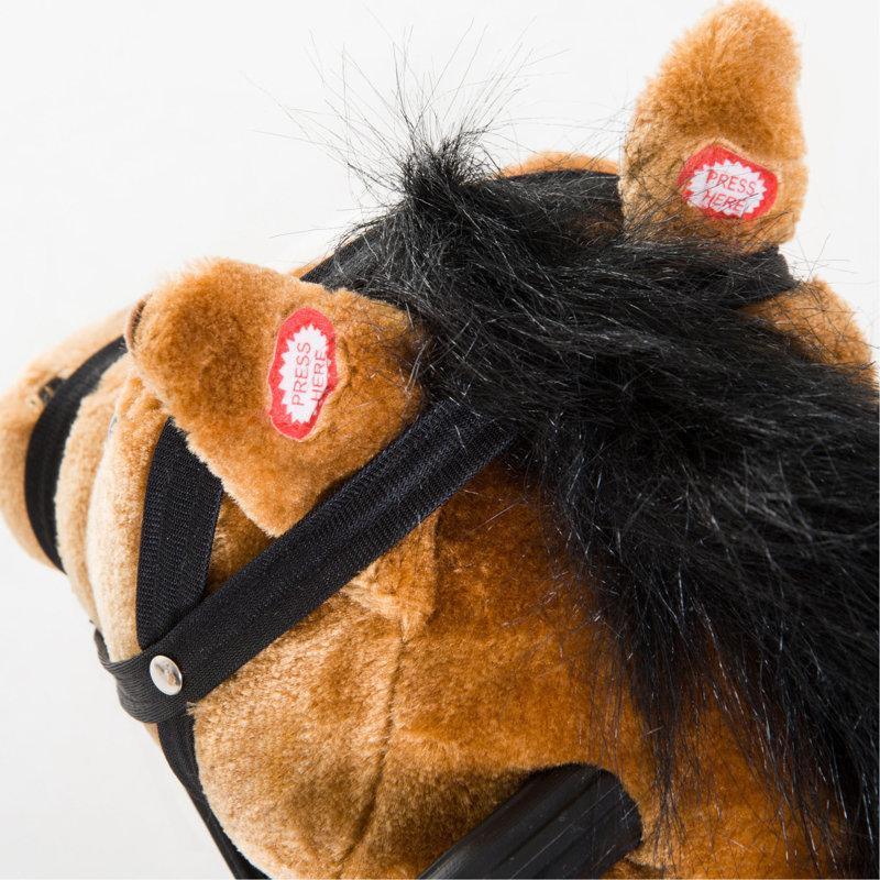 Cheval à bascule durable en peluche pour tout-petits avec des sons réalistes