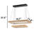 Adjustable Height 2 Tiers Rectangle 3 Variable Color LED Chandelier