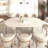 Oval Extendable Dining Table with sturdy base-896065229