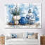 Ensemble de décorations murales bleues et blanches Boho-107182265-107182260