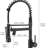 LED Commercial Kitchen Faucet With Pull Down Sprayer, Single Handle Single Lever Kitchen Sink Faucet