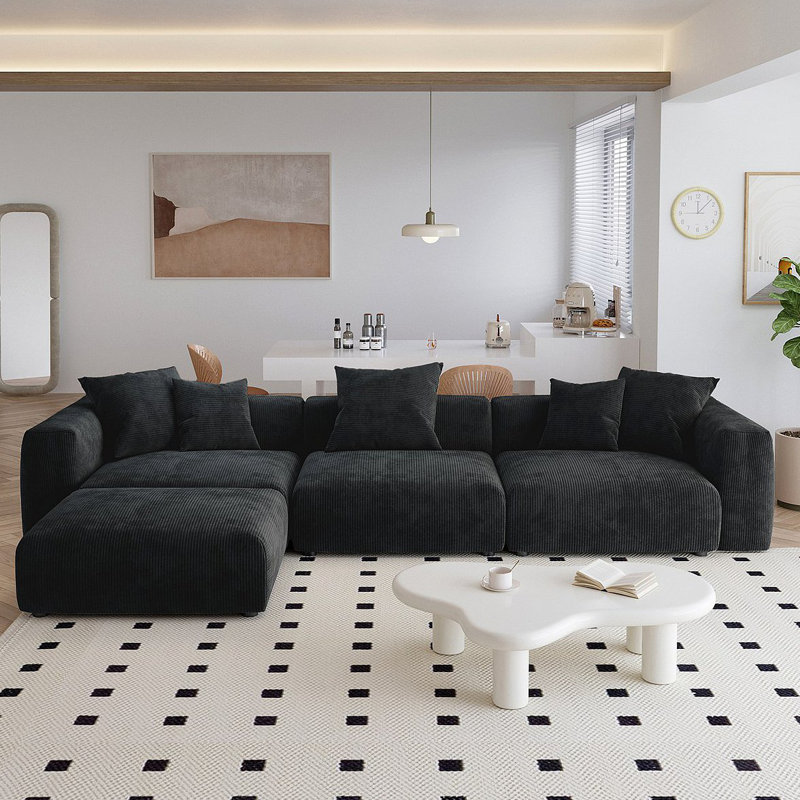 Canapé modulaire en L 4 pi