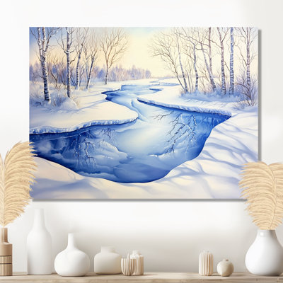 Frozen River In Winter Landscape I - Décoration murale paysage d'hiver