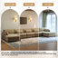 7 Seater Corduroy Corner Sofa -1678660842
