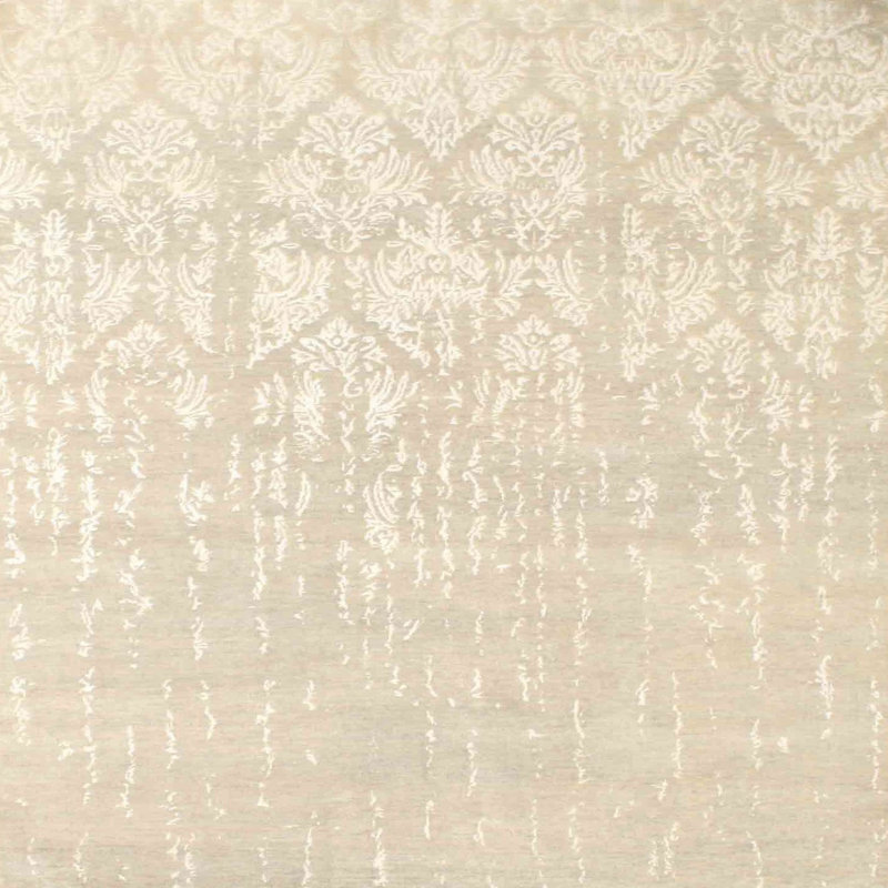 Tapis de zone crème contemporaine, Carré 6 pi