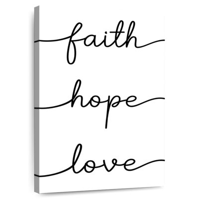 Signe mural Kema Faith Hope Love