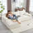 Boucle Sectional Sofa with pillows,No Assembly Needed-106714678