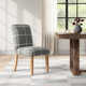 Clary Cotton Upholstered Parsons Chair in Beige/Brown