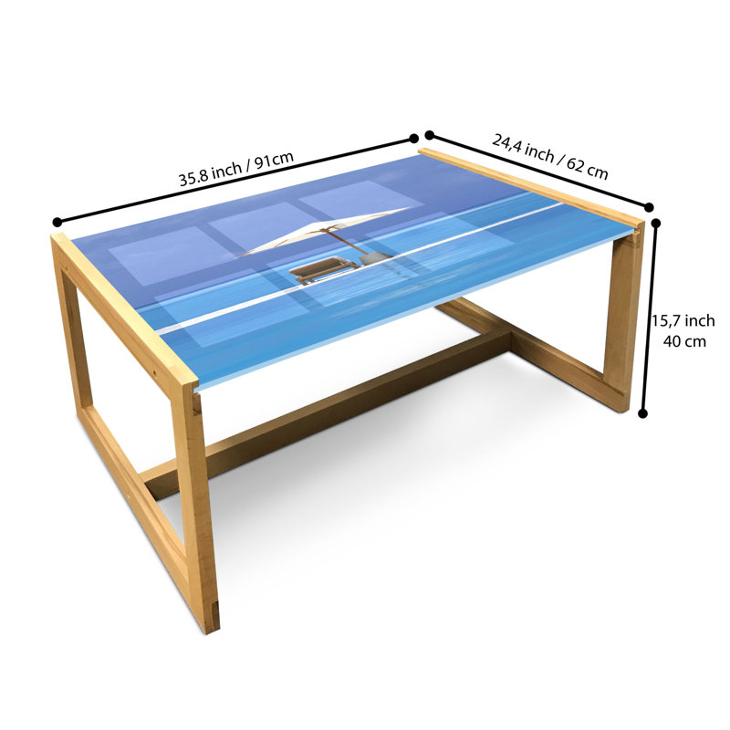 Jahvier Sled Coffee Table, 90cm H x 62cm W x 40cm D