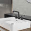 Robinet de salle de bain à 2 poignées avec drain-60934533