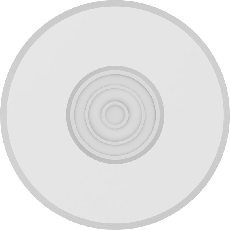 Standard Grayson Bullseye Rosette with Beveled Edge, 8" H x 8" W x 0.75" D