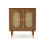 Lille 2 Door Rattan Bedside Cabinet-1679145425