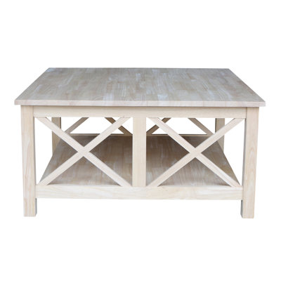 Table basse en bois massif avec rangement Rossitano