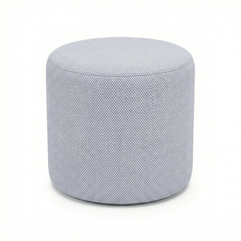 Berlin Gardens Lilly Hive 18" Round Pouf, Light Gray