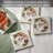 Winter Forest Santa 4-Pack Tumbled Tile Stone Coasters