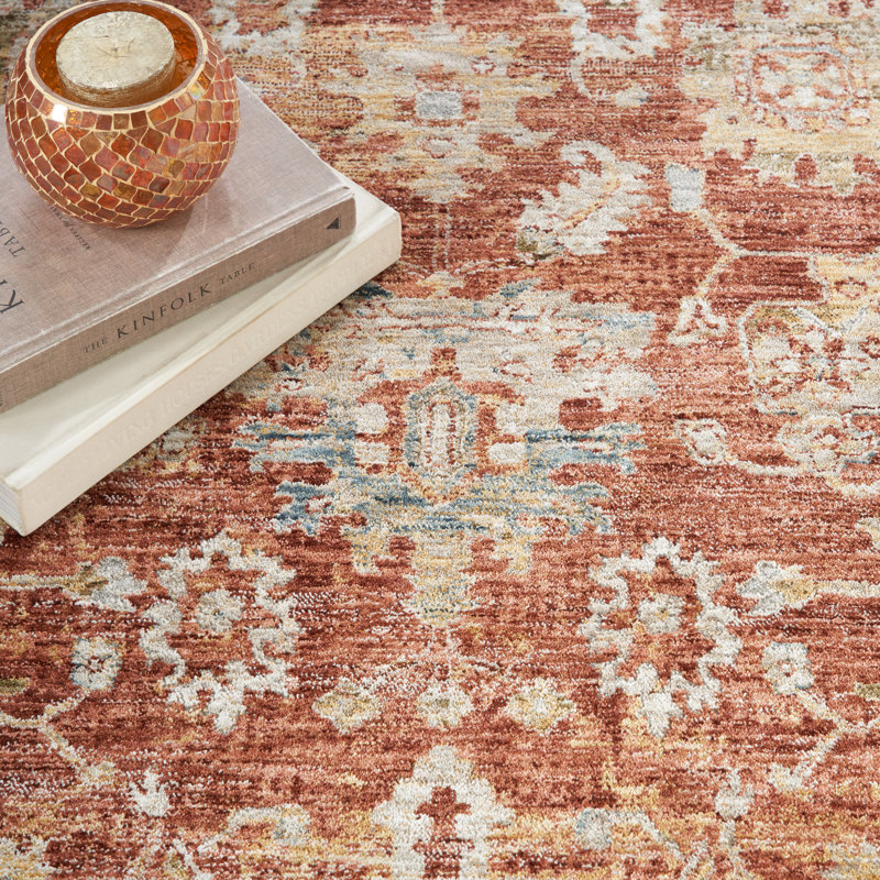 Floral Indoor Rug, Rectangle 5'3" x 7'8"