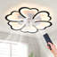 Ventilateur de plafond 26,7 po noir avec lumières, télécommande 3 températures de couleur, ventilateur à 6 vitesses