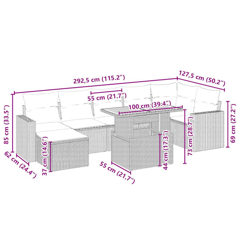 Vidaxl Garden Sofa Set