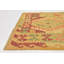 Tapis de zone en laine rouge/beige 2 pi 10 po x 4 pi à main one-of-kind noué la Elland