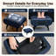 Tabouret en cuir de haute qualité, équipé de poignées portables et de pieds en métal; Repose-pieds carré moderne et minimaliste avec espace de rangement caché, disponible en plusieurs couleurs, convenant au salon-132900153