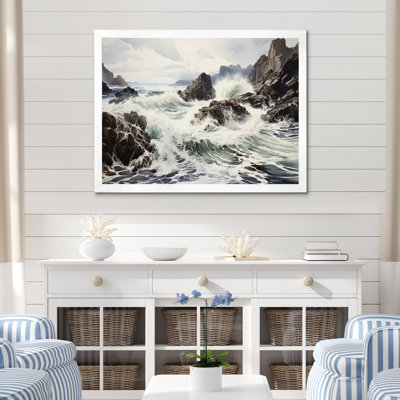 «Rocky Beach Coastal Drama», reproduction d'art sur toile