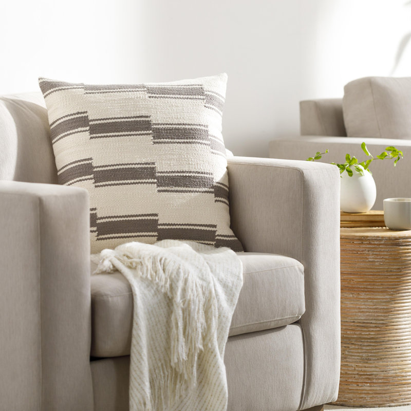 Brandsville Cotton Throw Pillow, Pillow Cover Only - No Insert, 22" x 22"
