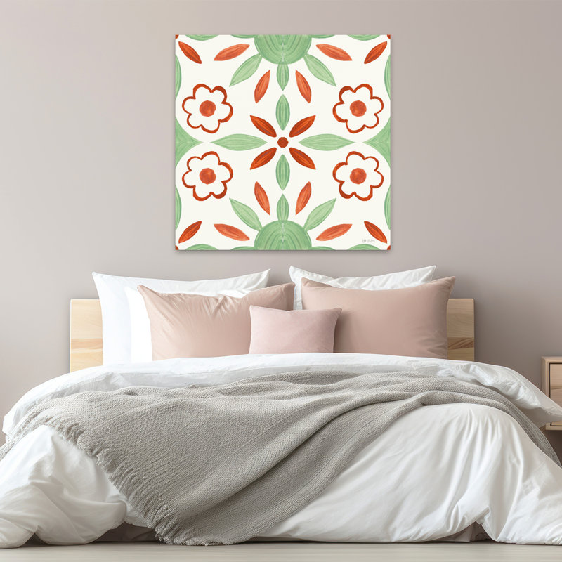 Motif géométrique contemporain Southwest Tile Iv, H 32 po x l 32 po