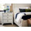 Table de chevet 3 tiroirs blanche