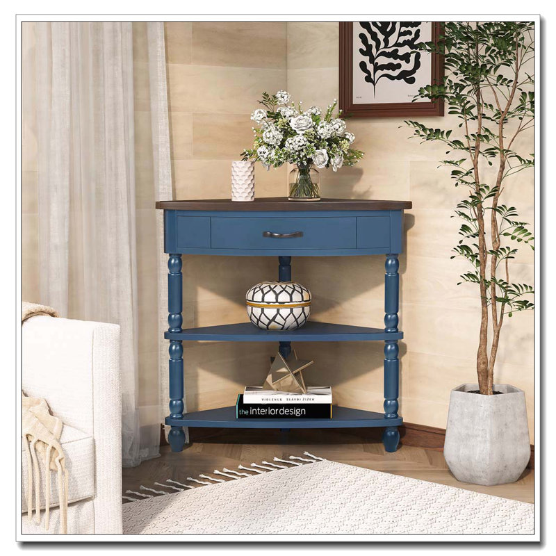 Petite table de coin 33,8 po, Marine