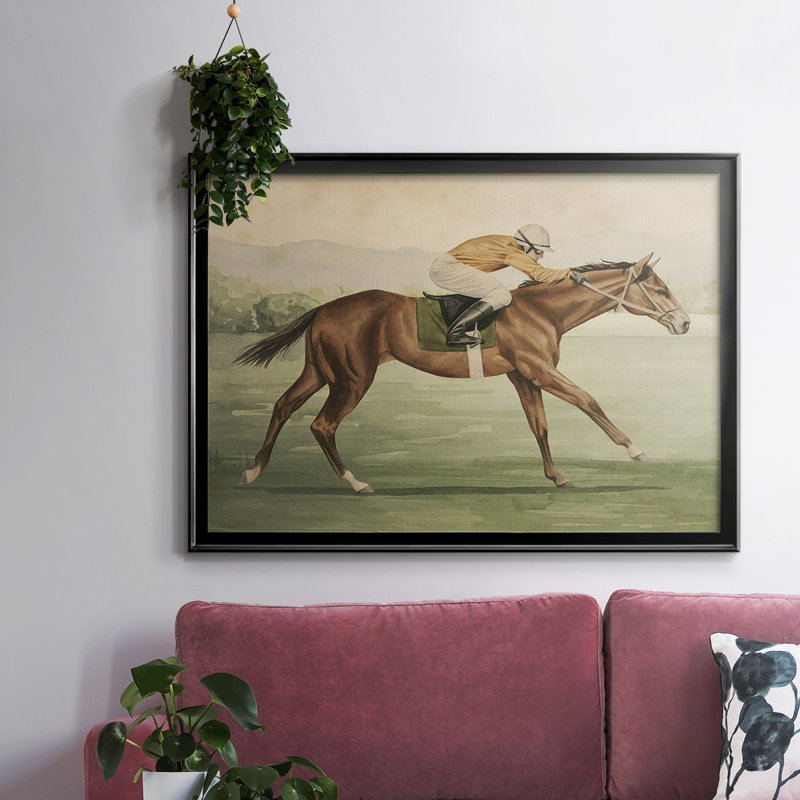 Équitation rétro II, Noir, H 18 po x l 26 po x P 1,5 po